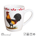 Tasse en porcelaine bon marché en céramique de conception de poulet